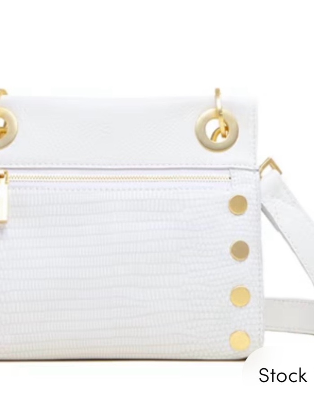 Hammitt Tony Ceramic White brushed gold small